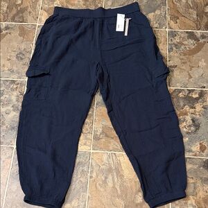 Soft Surroundings Navy Cargo Pants